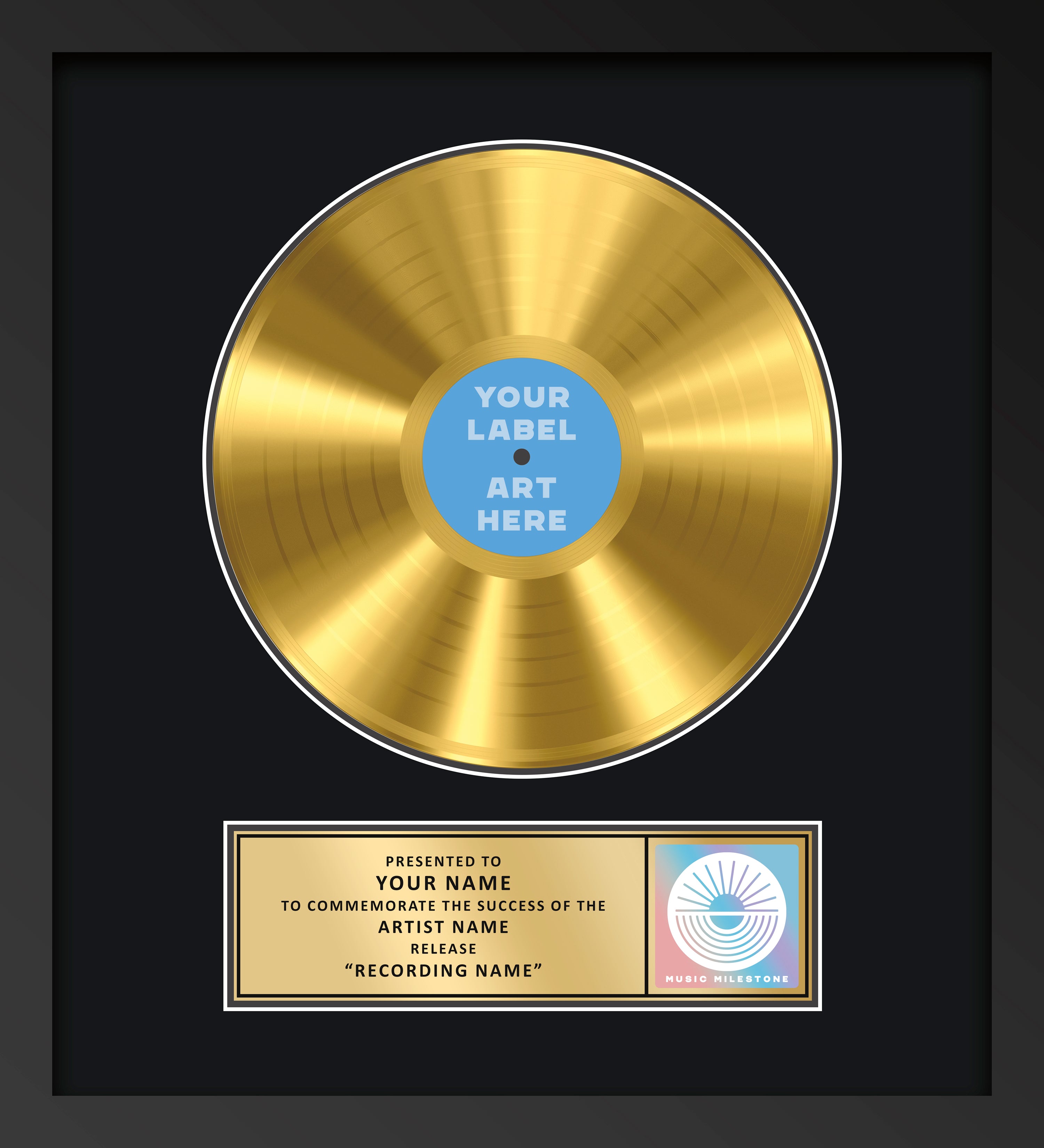 Gold Album - Music Milestone Award – Gold Rush Vinyl