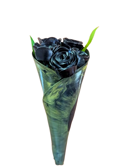 Recycled Vinyl Flower Bouquet- Deluxe Upcycled Flowers