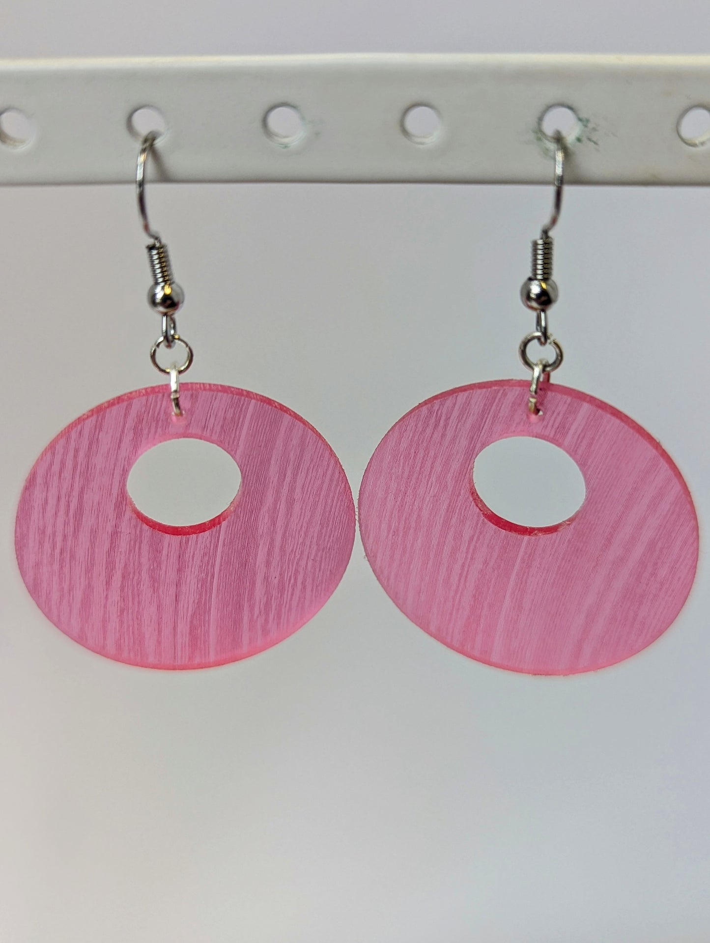 Recycled Vinyl Earrings for Music Lovers- Single Color