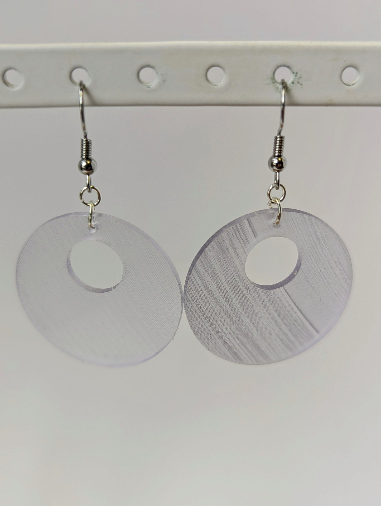 Recycled Vinyl Earrings for Music Lovers- Single Color