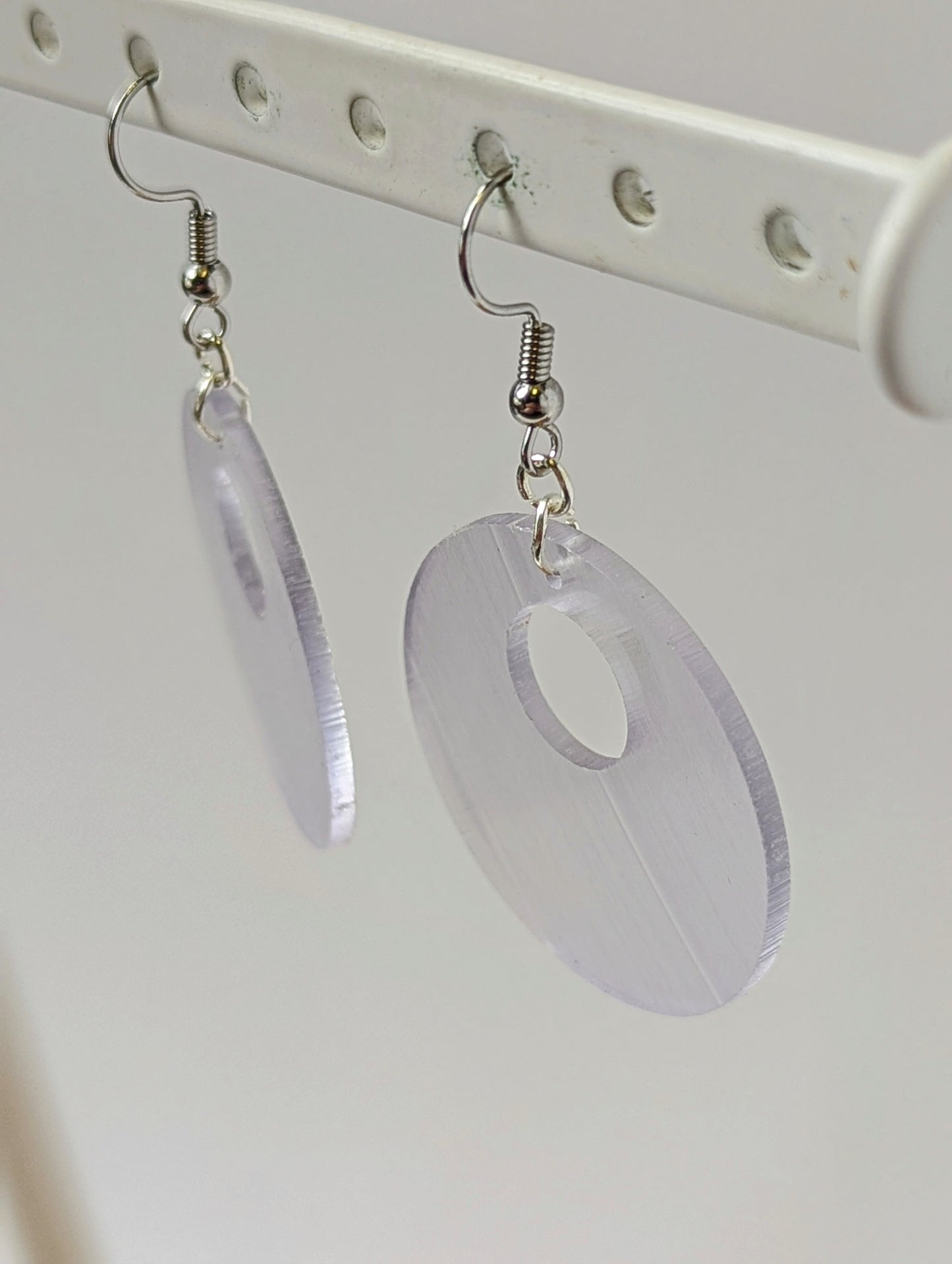 Recycled Vinyl Earrings for Music Lovers- Single Color