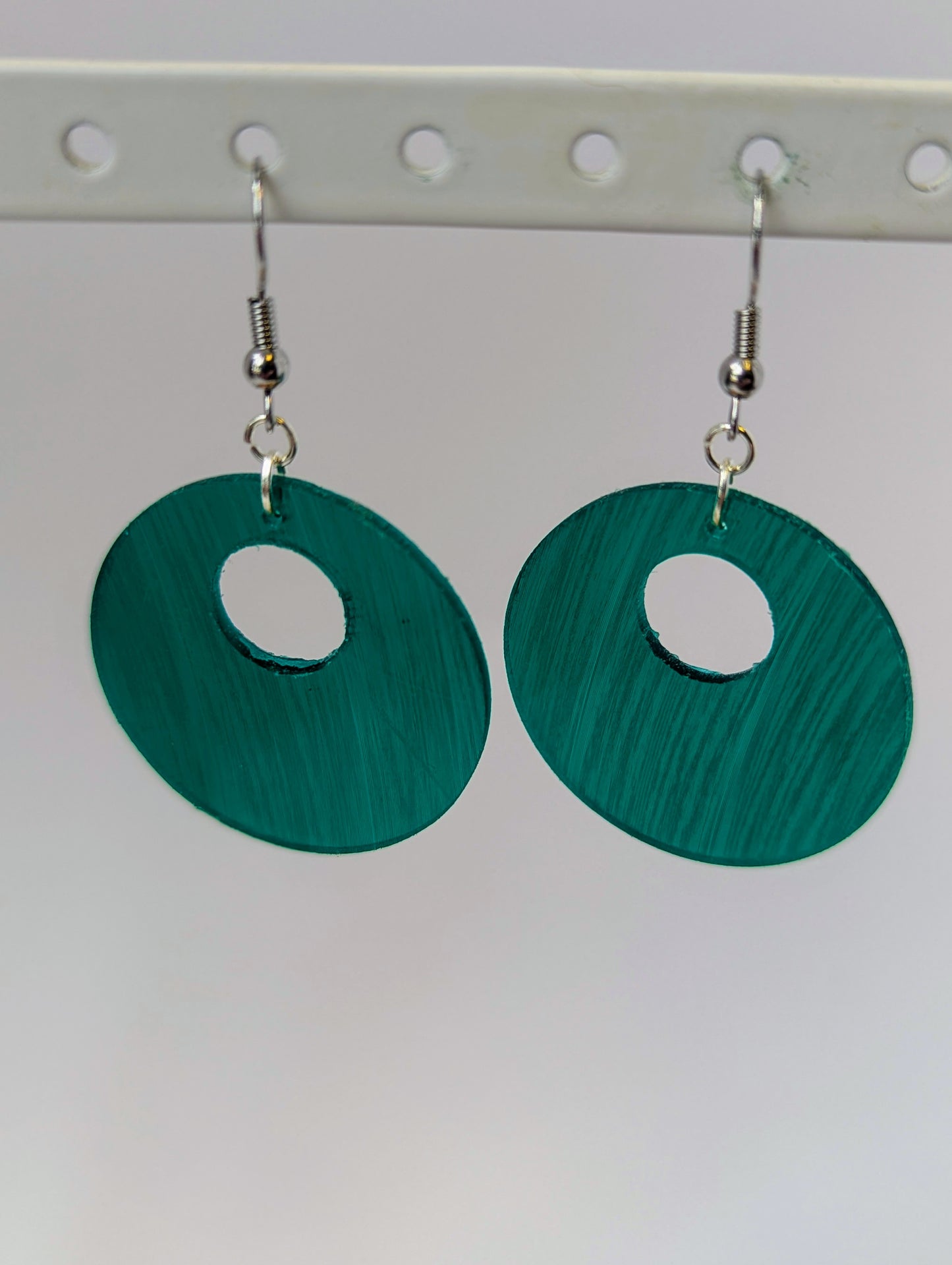 Recycled Vinyl Earrings for Music Lovers- Single Color