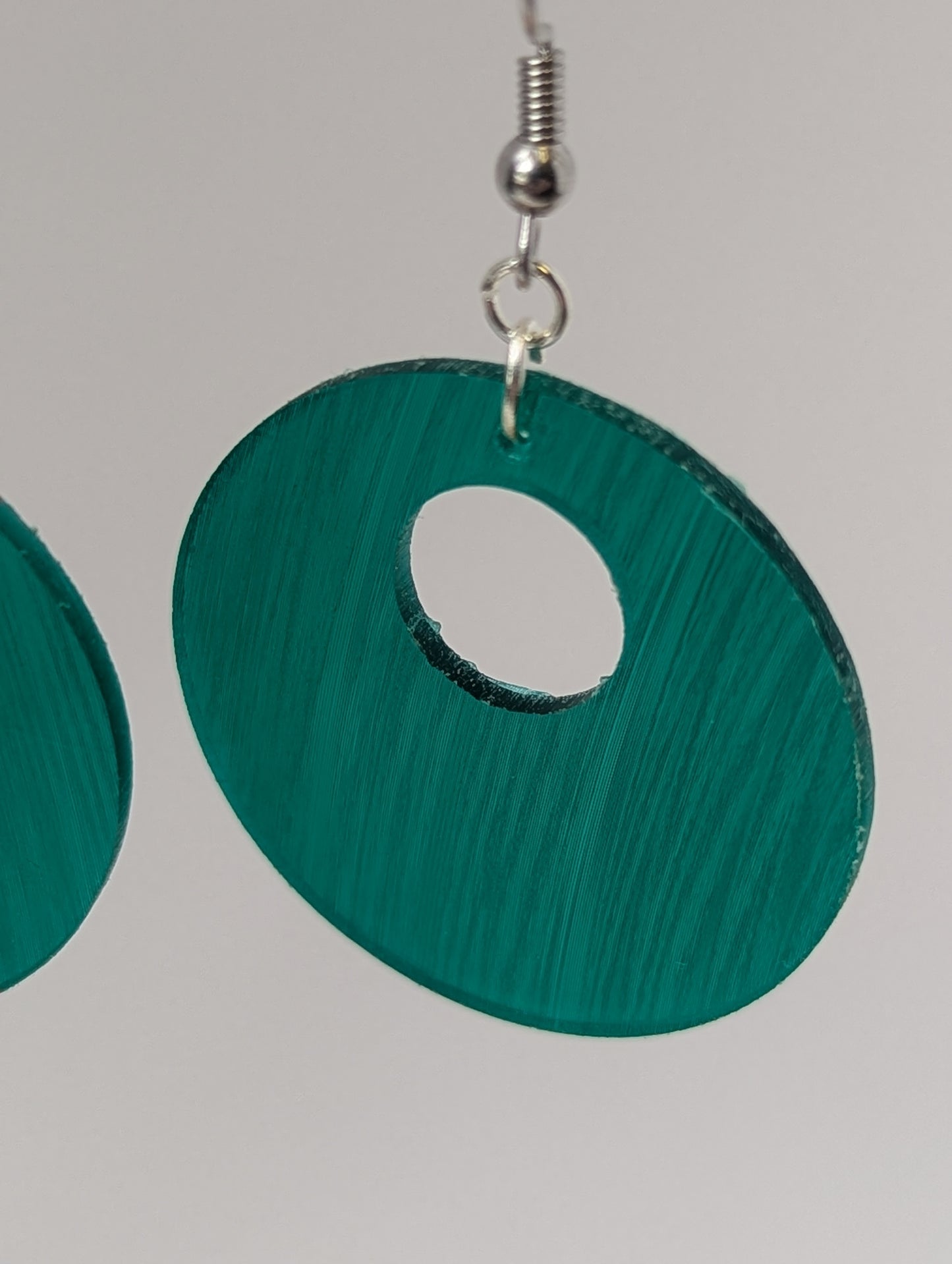 Recycled Vinyl Earrings for Music Lovers- Single Color