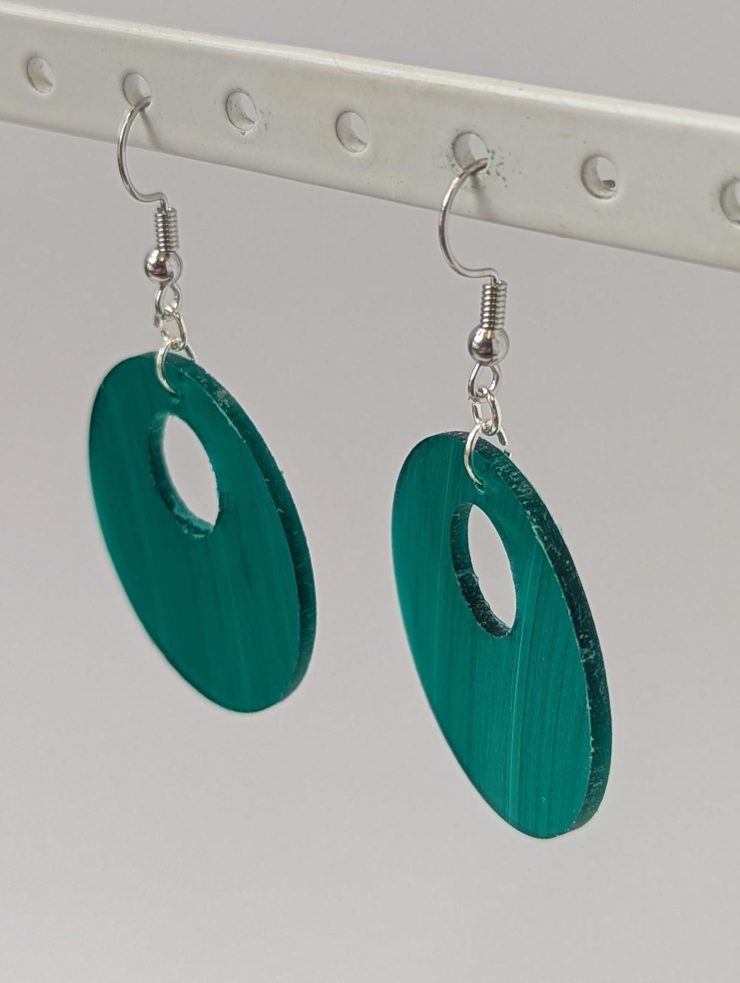 Recycled Vinyl Earrings for Music Lovers- Single Color