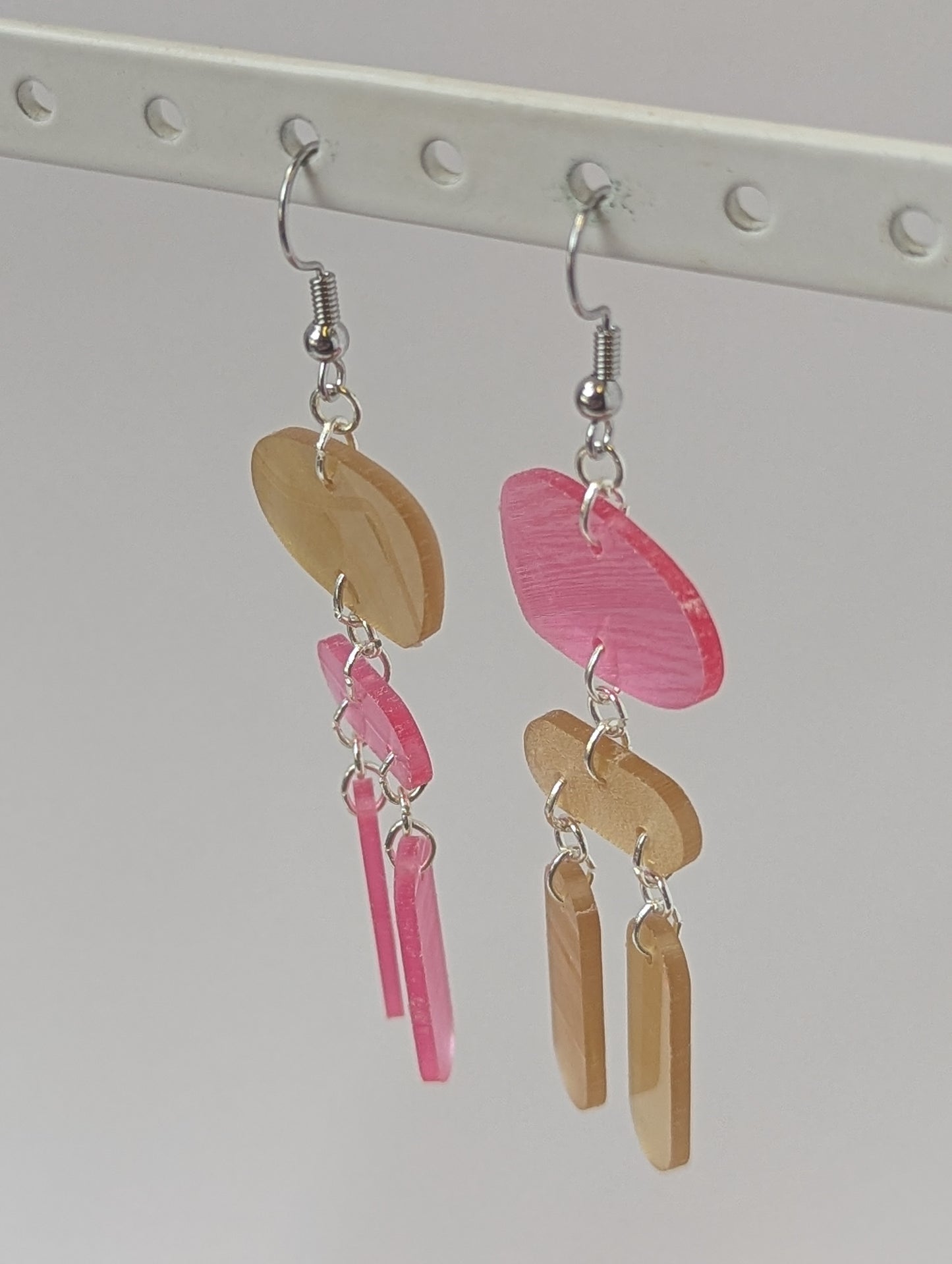 Recycled Vinyl Earrings for Music Lovers- Multi-Color