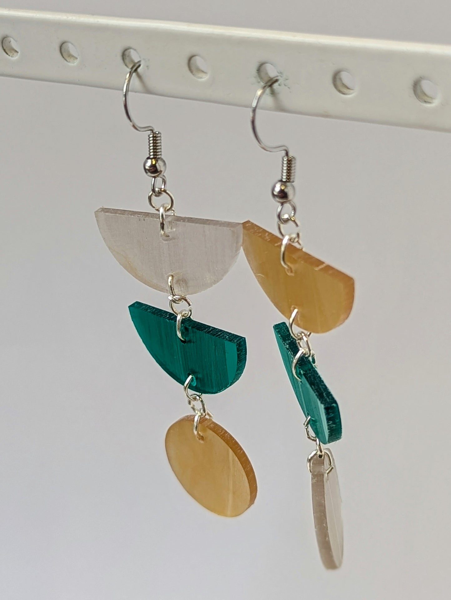 Recycled Vinyl Earrings for Music Lovers- Multi-Color