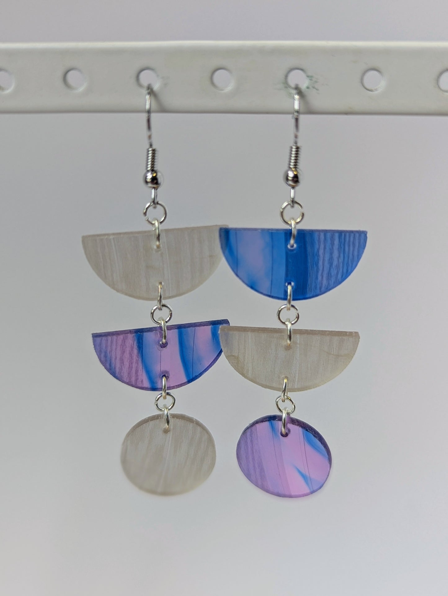 Recycled Vinyl Earrings for Music Lovers- Multi-Color