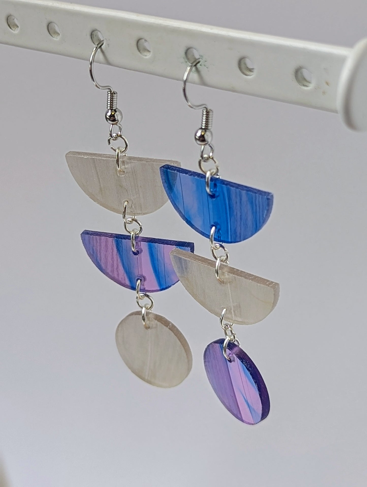 Recycled Vinyl Earrings for Music Lovers- Multi-Color