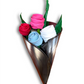 Sterling Silver Recycled Vinyl Bouquet - Multi-Color Flowers