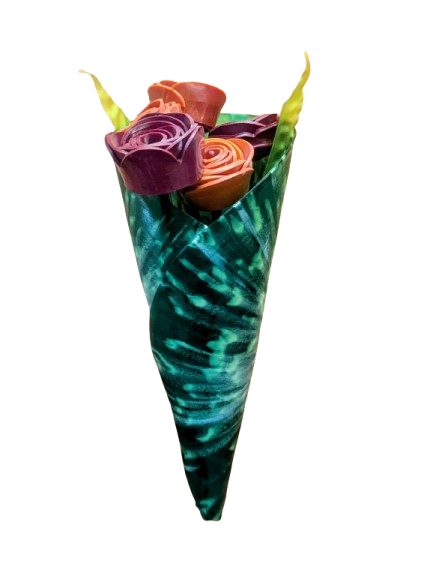 Recycled Vinyl Flower Bouquet- Deluxe Upcycled Flowers