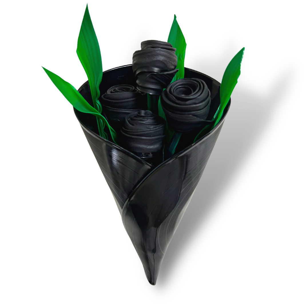 Recycled Vinyl Flower Bouquet - Black Roses (Limited Edition)