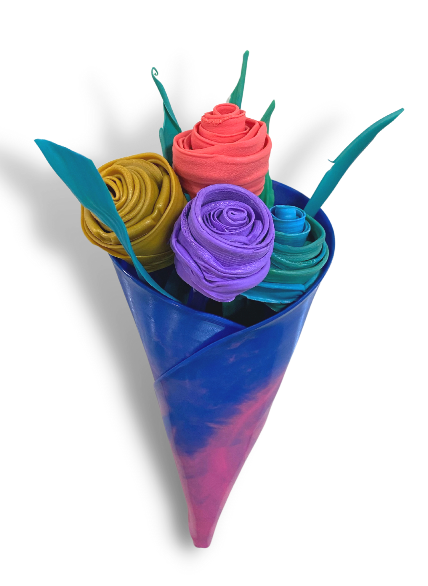 Recycled Vinyl Flower Bouquet - Tie-Dye (Limited Edition)